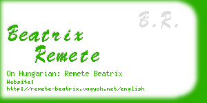 beatrix remete business card